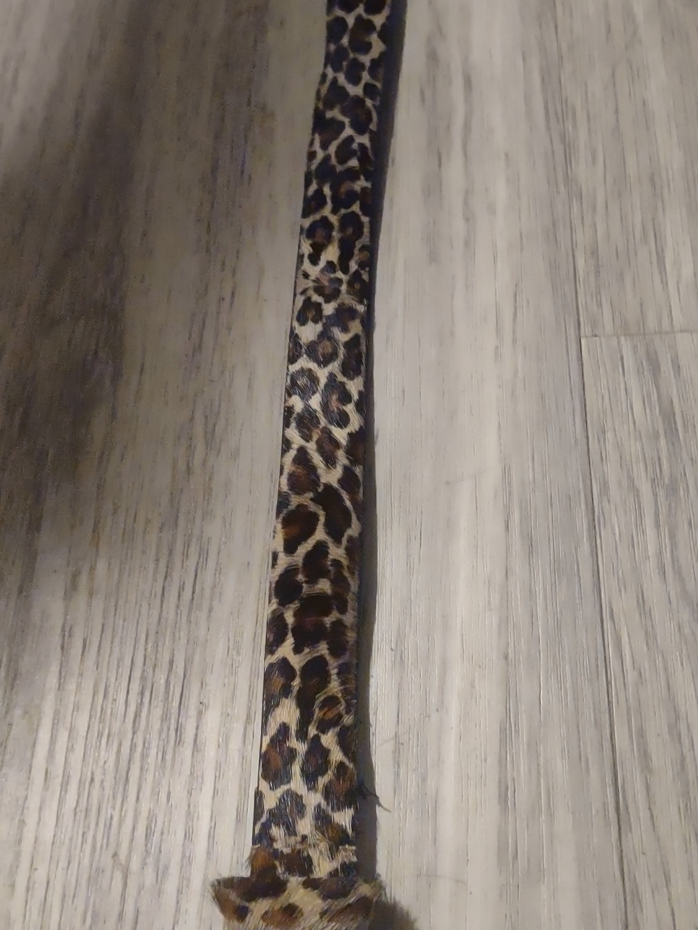 White Stag Leopard Print Narrow Belt - Brown, Black, Cream